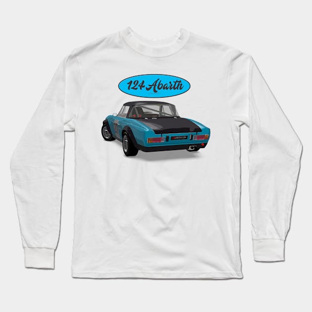 Abarth 124 27 Back Long Sleeve T-Shirt by PjesusArt